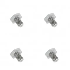 4 central chromed wheel cover screws for Citroën 2CV