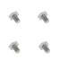 4 central chromed wheel cover screws for Citroën 2CV