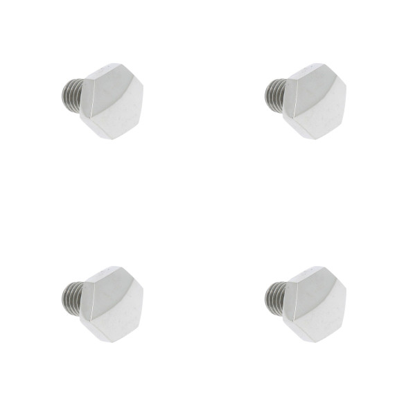 4 central chromed wheel cover screws for Citroën 2CV