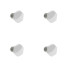 4 central chromed wheel cover screws for Citroën 2CV