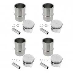 Ensemble chemises et pistons (pistons plats) ⌀84 - Peugeot 504, 505, J5, J7