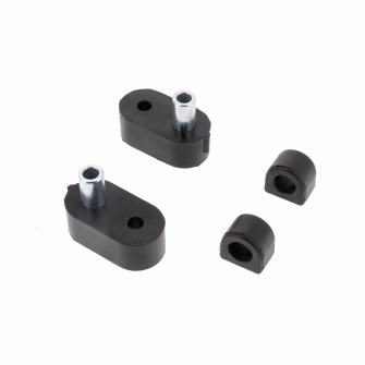 Kit silentbloc palier (⌀16mm) + entretoise longue (⌀10mm) pour Renault R4, R5, R6
