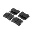 Front brake pads (2 calipers) for 3-piston Girling Peugeot 204 (before 1965), 404 (from 1967 to 1968)