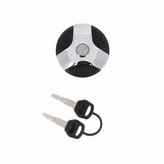 Fuel tank cap (black and chrome) with keys for Renault 2