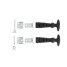 Universal rubber hood fastener (2 pcs.)