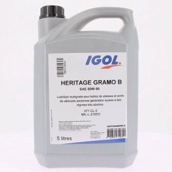 Huile IGOL Heritage Gramo B 80W90 5L