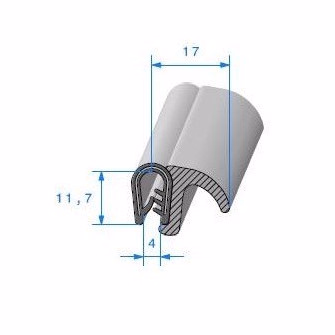Joint de seuil de porte adaptation pour Peugeot 204 304 coupé