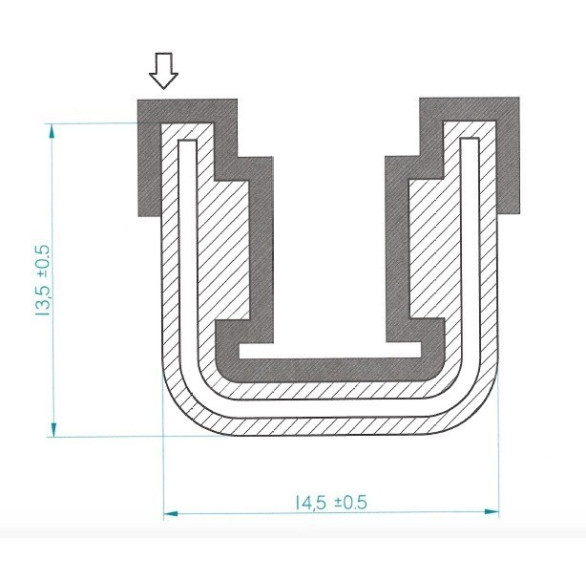 Coulisse de glace armée portes arrières pour 4CV. Alépoc