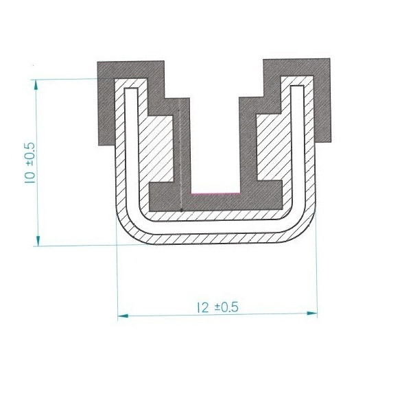 Coulisse de glace armée pour Renault Dauphine. Alépoc