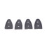 Rubber hinge set for hood Renault 4cv, Dauphine