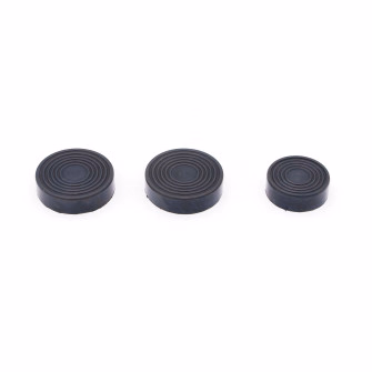 Set of 3 rubber round pedals Renault 4cv, Dauphine