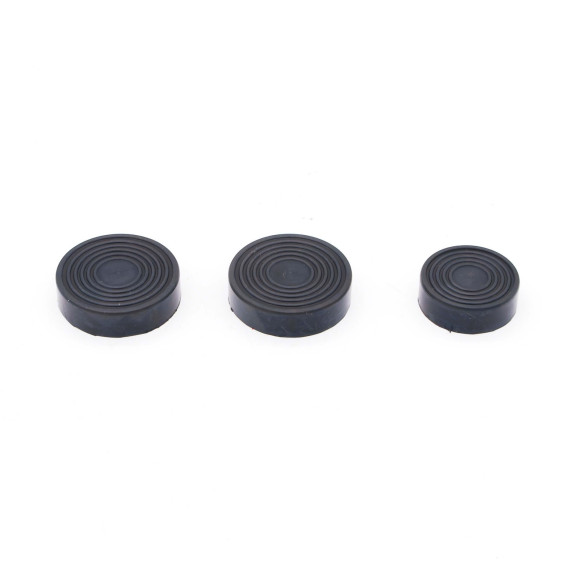 Set of 3 rubber round pedals Renault 4cv, Dauphine