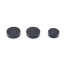 Set of 3 rubber round pedals Renault 4cv, Dauphine