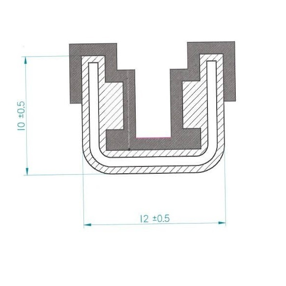 Reinforced window runner for Peugeot 403 Sedan