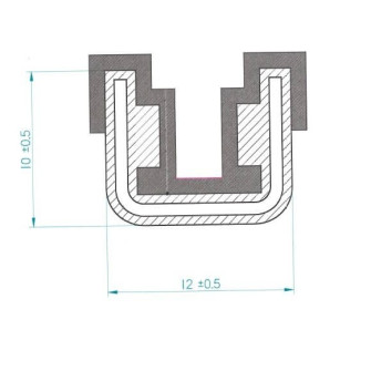 Reinforced window runner for Peugeot 403 Cabriolet