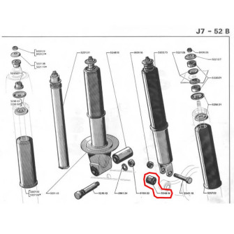 Silentbloc 14x32x24x20 rear lower shock Peugeot J7, J9
