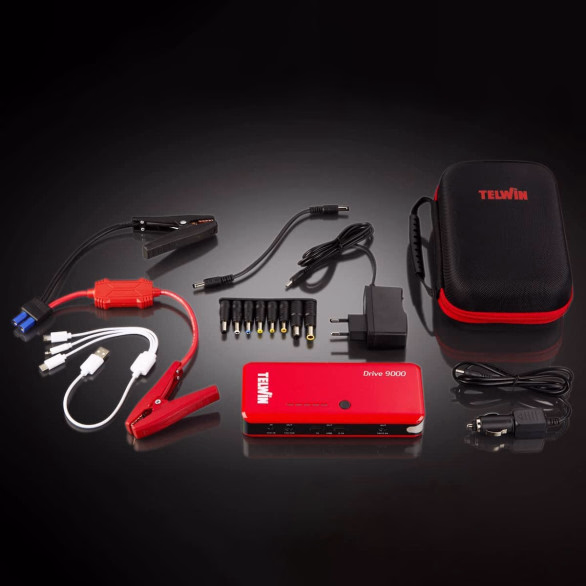 Telwin Drive 9000, démarreur multifonction au lithium, 12V, 1200A