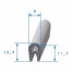 Plastic-coated reinforced sheet metal surround for WHITE convertible for Renault 4CV